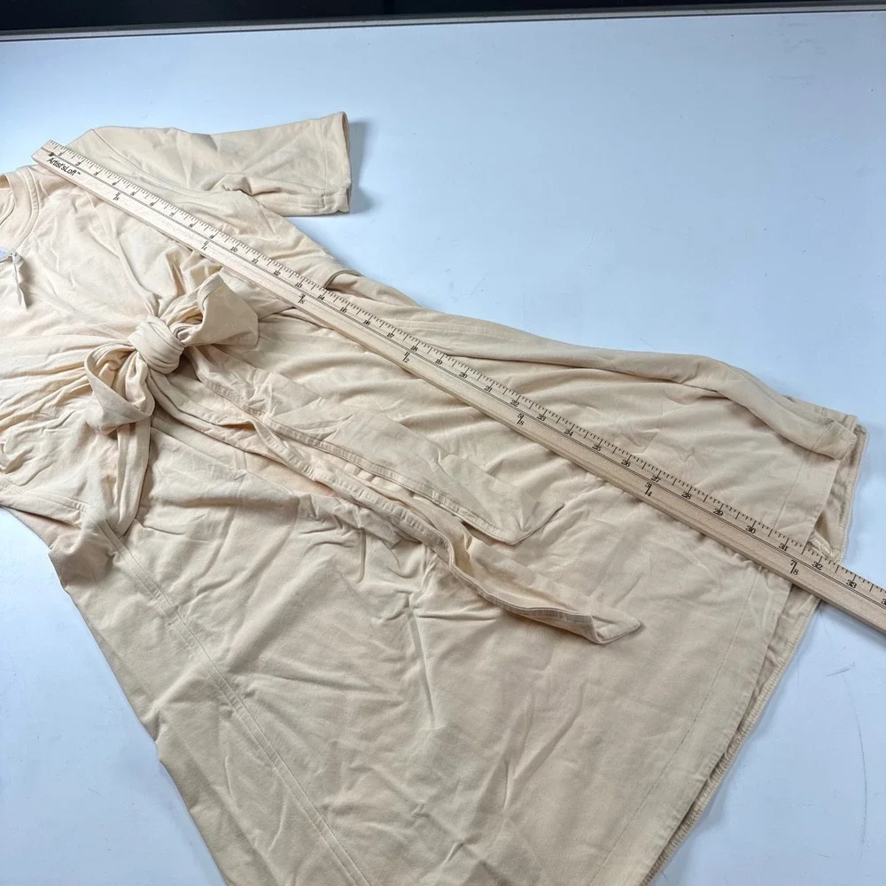 Lululemon Cotton Wrap-Front T-Shirt Dress Prosecco Beige Size‎ 4